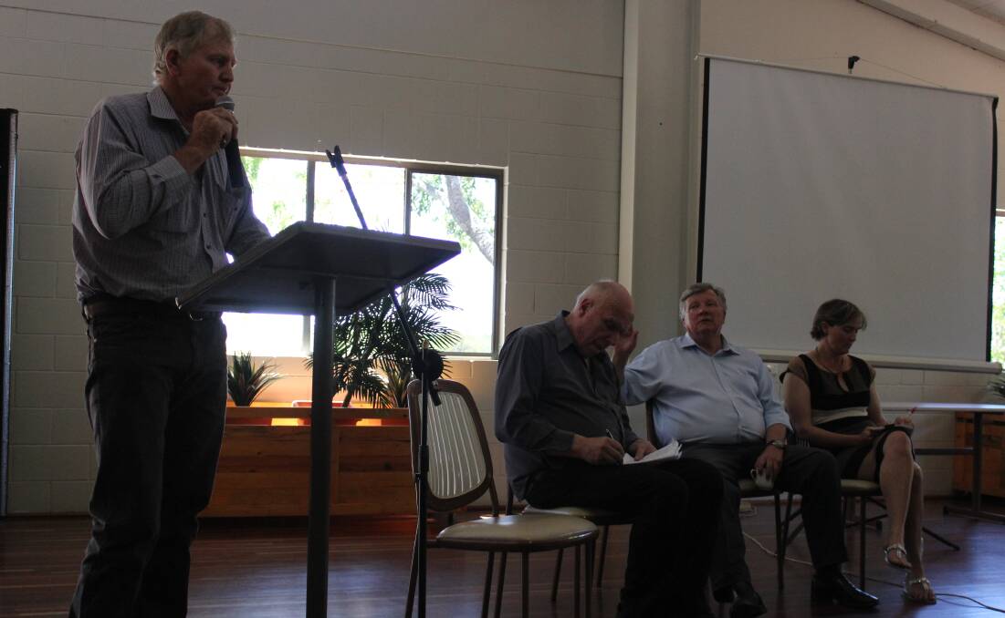 Cattle Council of Australia representative Peter Hall was in the cross fire during a discussion session.