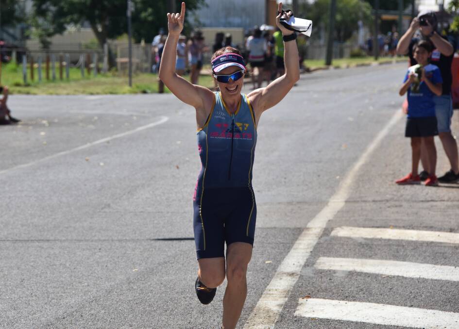 WINNER: Kim Alcorn was the first women to cross the finish line. Photo: Samantha Walton.