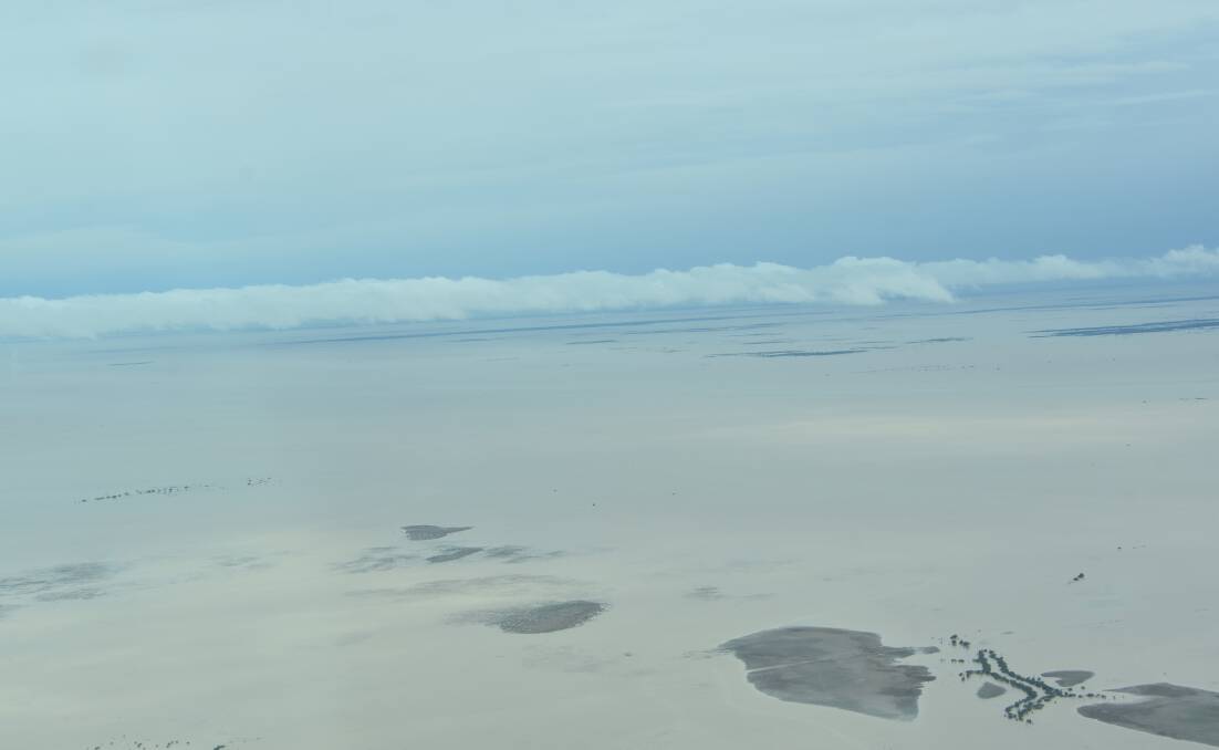 AERIAL: North of Julia Creek cattle country turned into an inland sea. Photo: Samantha Walton.