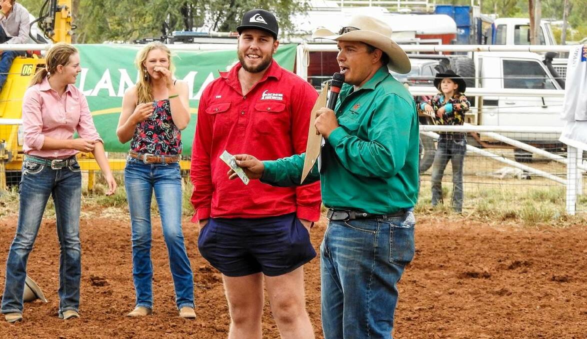 Bo Scoble announcing at Quamby Rodeo, near Cloncurry. Photo by Heather Moore.