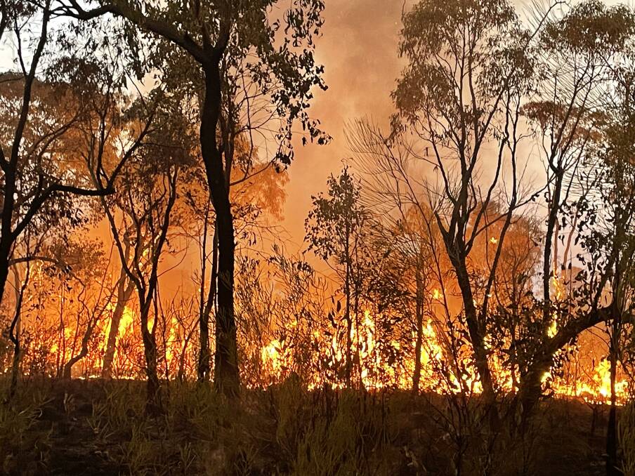 A fire has started off the Flinders Highway at Warrigal Creek between Pentland and Torrens Creek. Photo: Andre'a Holzwart