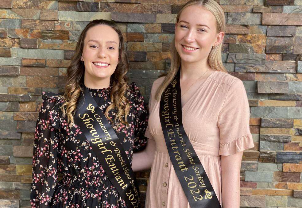 Leonie Ansell, 23, and Hannah Costello, 19, are the 2022 Cloncurry and District Showgirls. Photo supplied.