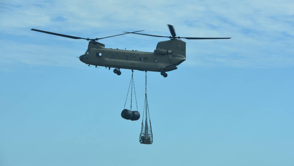 URGENT: Australian Army delivers 3000 litres avgas and 2000 litres of jet fuel from Townsville. Photo: Samantha Walton.