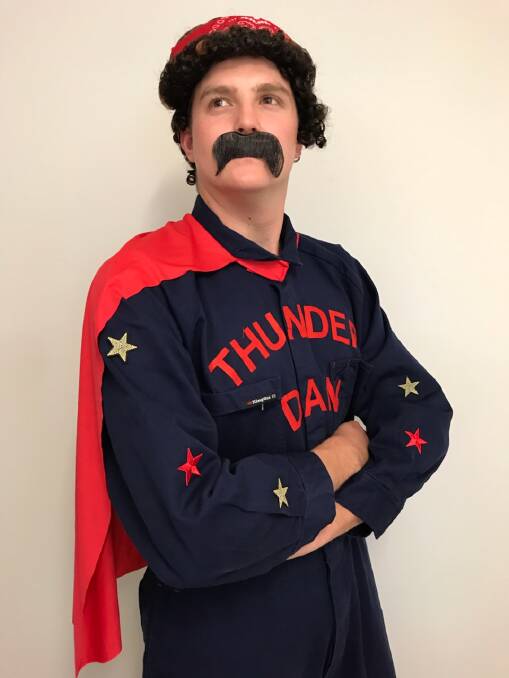 NEED A HERO: Daniel Bird more commonly known as Thunder Dan, will attempt to break the longest time on a roundabout while raising funds for the Men's Shed. Photo supplied.
