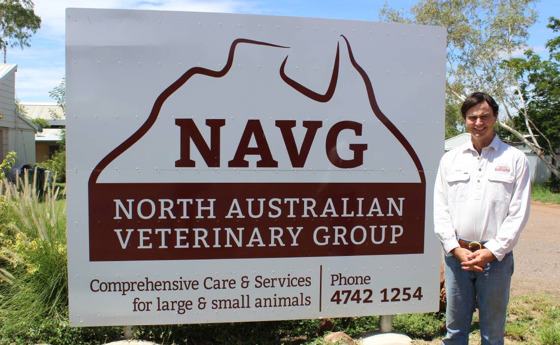 Senior Vet, Trevor Smith stands out the front of the North Australian Veterinary Group in Cloncurry. Photo: Samantha Walton.