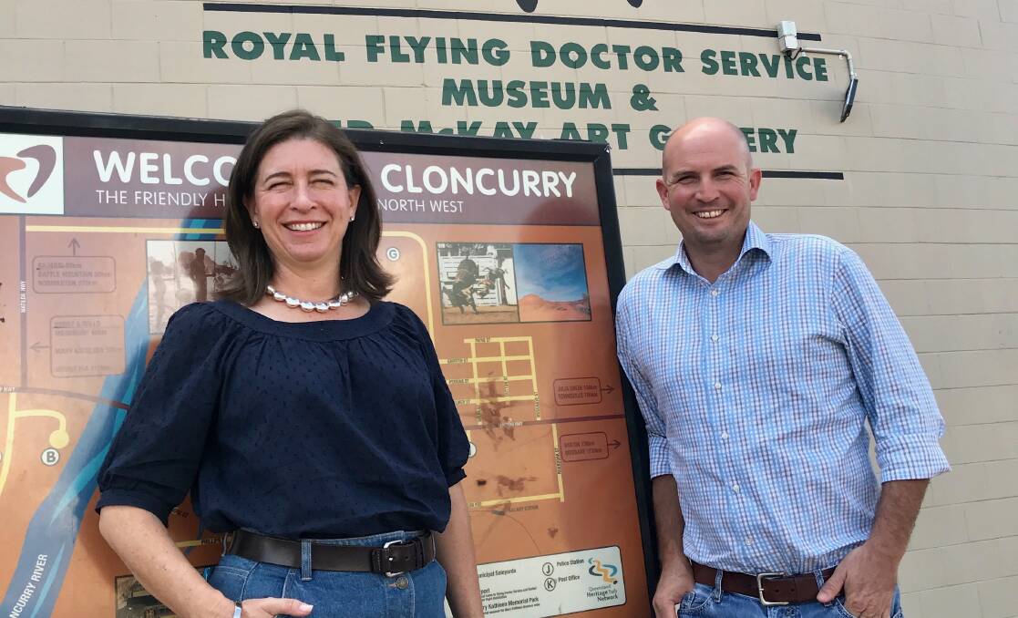Queensland Senator Susan McDonald with Cloncurry Shire Council Mayor Greg Campbell. Photo: supplied.