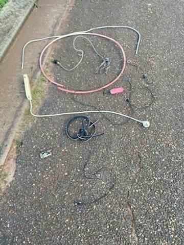 Some of the objects found by Ergon Energy crew inspecting power lines. 