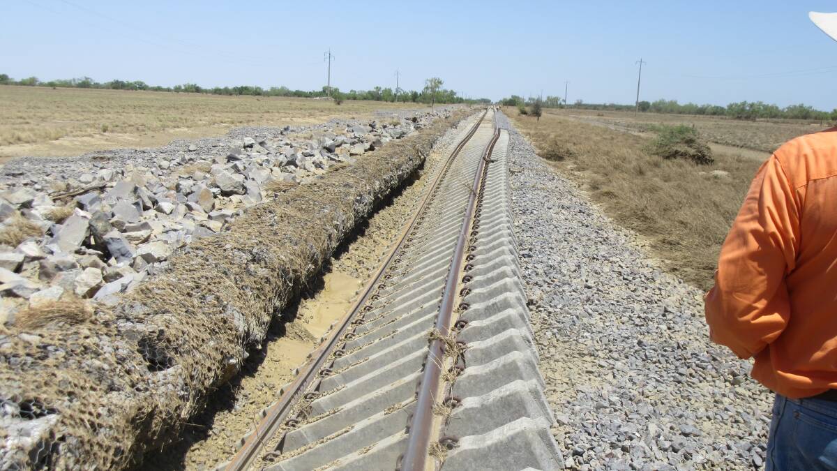 Damage to the Mount Isa line. Photo-Queensland Rail. 