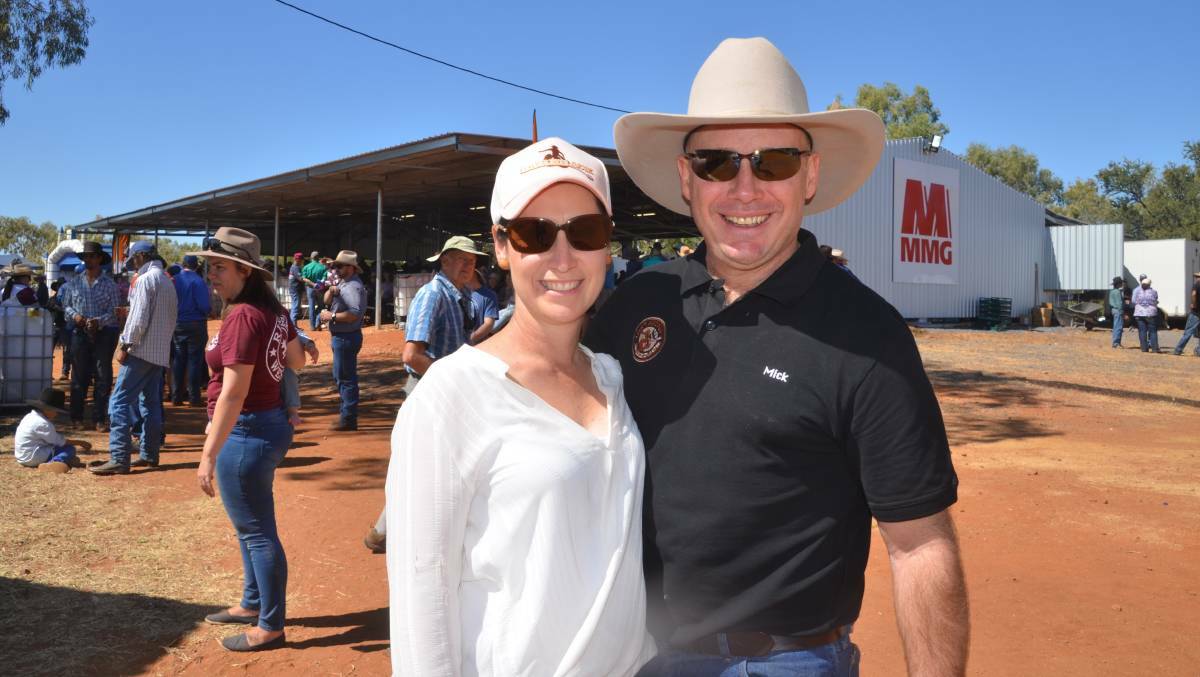 Lara and Mick Conaghan enjoy the 2019 Quamby Rodeo.