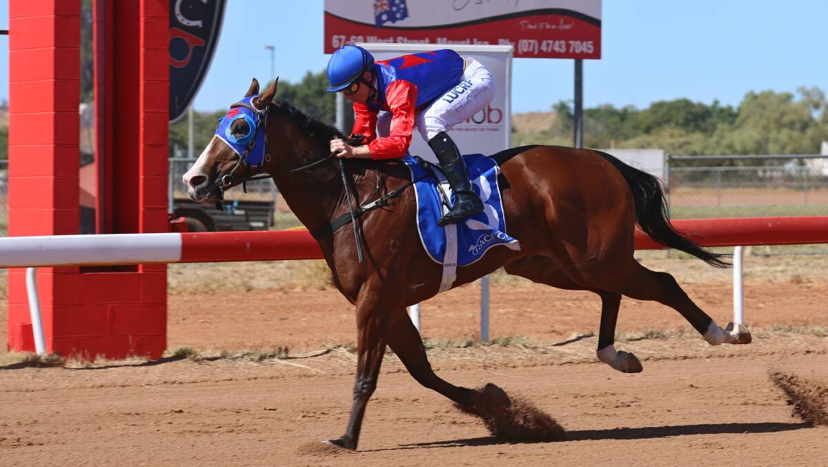 FIRST PAST THE POST: Dan Ballard rides yet another winner at Mount Isa Race Club, his home club where he is the current president.