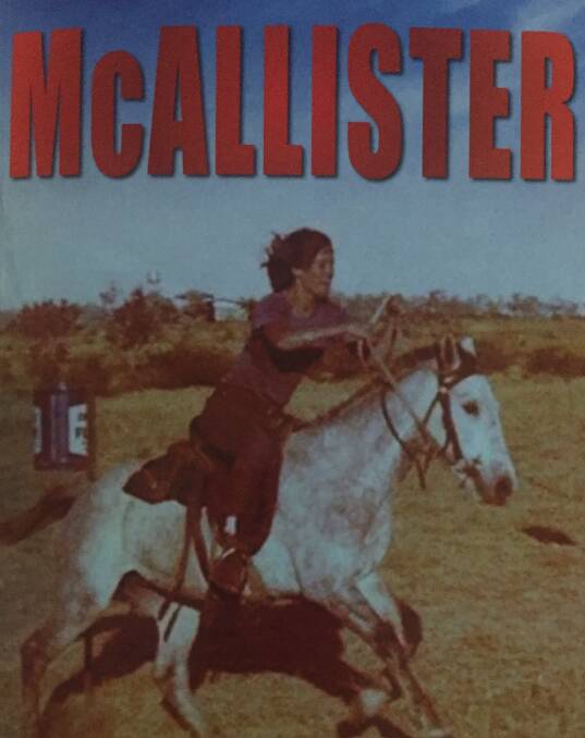 The cover of Jenny Old's McAllister shows a picture of the author riding a horse on the property.