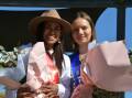 Newly crowned Mount Isa Showgirl Amy Kuhne (right) with runner-up Majestic Grant.