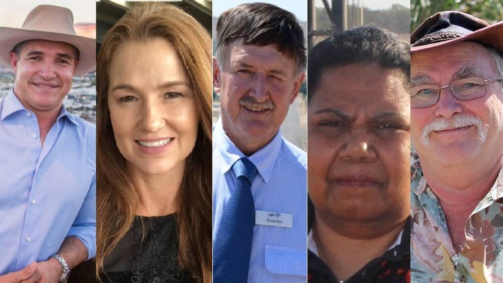 Five candidates have nominated for Traeger: Robbie Katter (KAP), Danielle Slade (Labor), Ronald Bird (LNP), Sarah Isaacs (Ind) and Peter Relph (Greens).