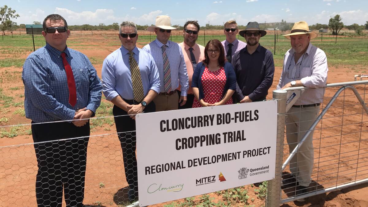 Crs Swalling, Rix, G. Campbell, McGee, V. Campbell with CEO Ben Milligan, State Development's Greg Palm and Glen Graham (MITEZ) at the site.