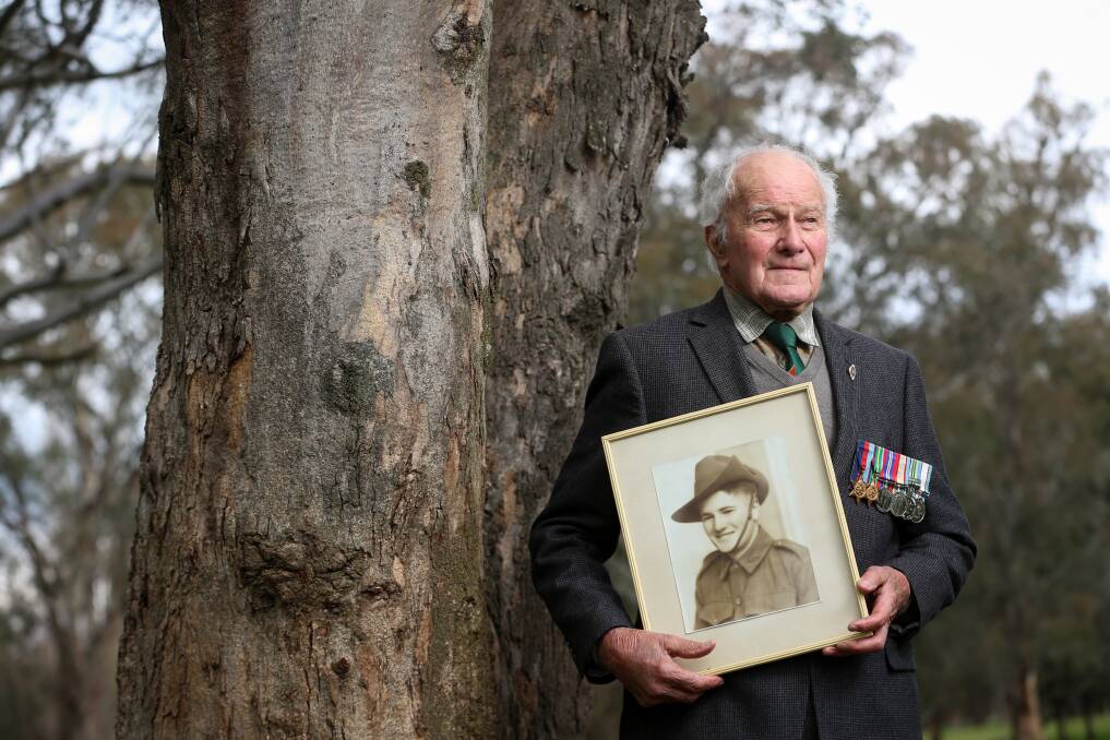 REFLECTING: This year has been significant for Oliver Killalea of Wantagong, in remembering the end of World War II, 75 years on. He enlisted in 1942 and helped to establish the Jungle Warfare Training Centre. Pictures: JAMES WILTSHIRE