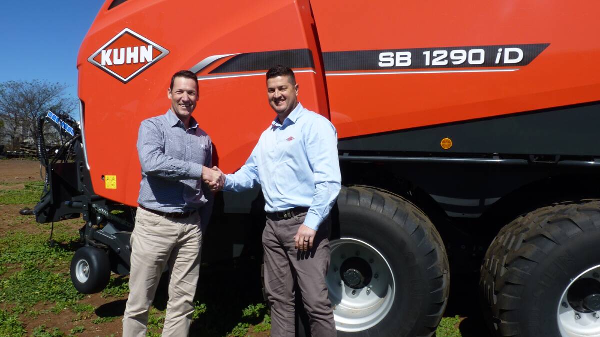Vanderfield product marketing manager Paul Slatter and Kuhn territory manager Simon Long. Kuhn products will now be available at an additional 10 Vanderfield dealerships. 