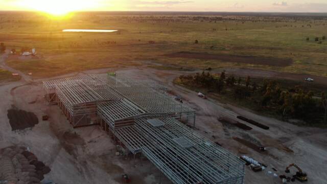 Work is progressing on the on-farm processing facility.