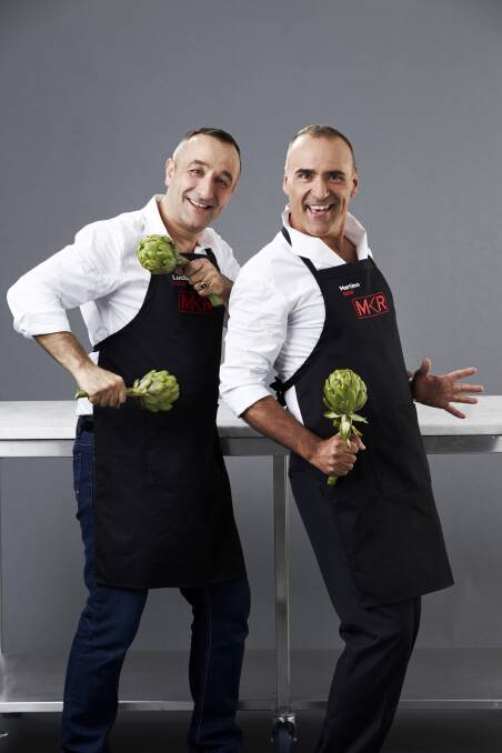 APRONS ON: Luciano Ippoliti and Martino Convertino from My Kitchen Rules will return to this year's Australian Italian Festival at Ingham to cook up a storm. Photo: Channel 7.