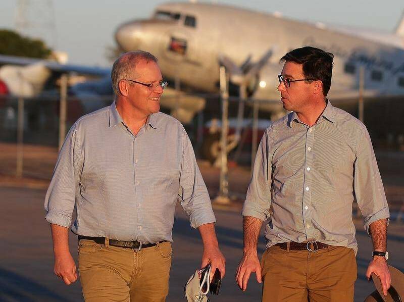 Prime Minister Scott Morrison and Drought Minister David Littleproud.
