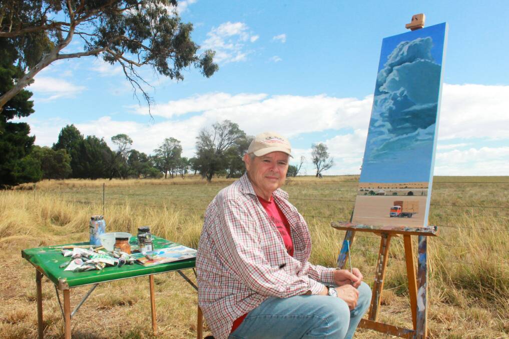 Artist Peter Wallfried, Adelaide, begun his career as an art teacher at Geranium in the 1970s but these days, he captures agricultural landscapes in towns such as Pinkerton Plains, like the one pictured. Picture by Vanessa Binks 