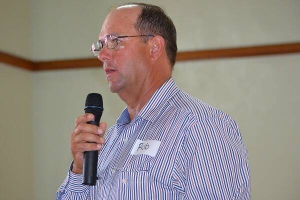 Droughtmaster Society President and North Beef Chairman Rob Atkinson gave a heartfelt appraisal of the Northern Beef Industry which he described as being ‘on its way to a major train wreck’.