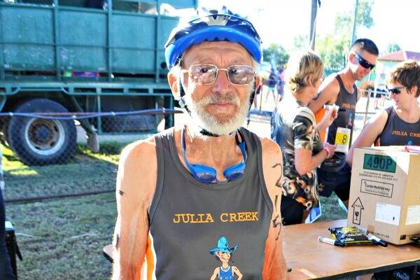 At 77 years of age, Fred is somewhat of an oddity in his endurance-based hobbies.  This year, he competed in the Cannington Triathlon during Julia Creek’s Dirt and Dust Festival.  He placed 172nd out of 183 competitors – not bad for someone 20 years older than the rest.