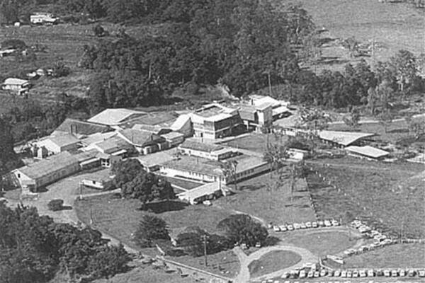 An aerial photograph of Queerah Meatworks in 1954.  Photo courtesy: Cairns Historical Society.