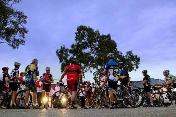 Riders in the David Morris Reason to Ride event 2014 travelling from Townsville to Charters Towers. 