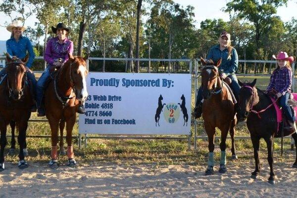 Carly Ormonde, Shauna Glennan, Chantelle Keppel and Grace Yardley are gearing up for the Rupertswood & District Horse Club Inc Annual Barrel Race Spectacular which will also raise vital funds for cancer research.