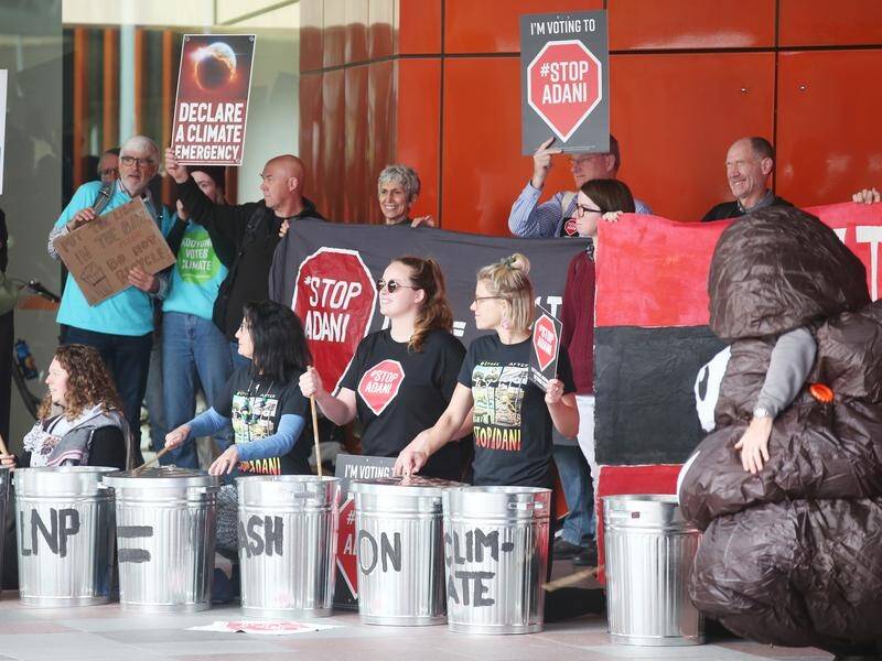 Anti-Adani protesters have dogged the federal election campaign.