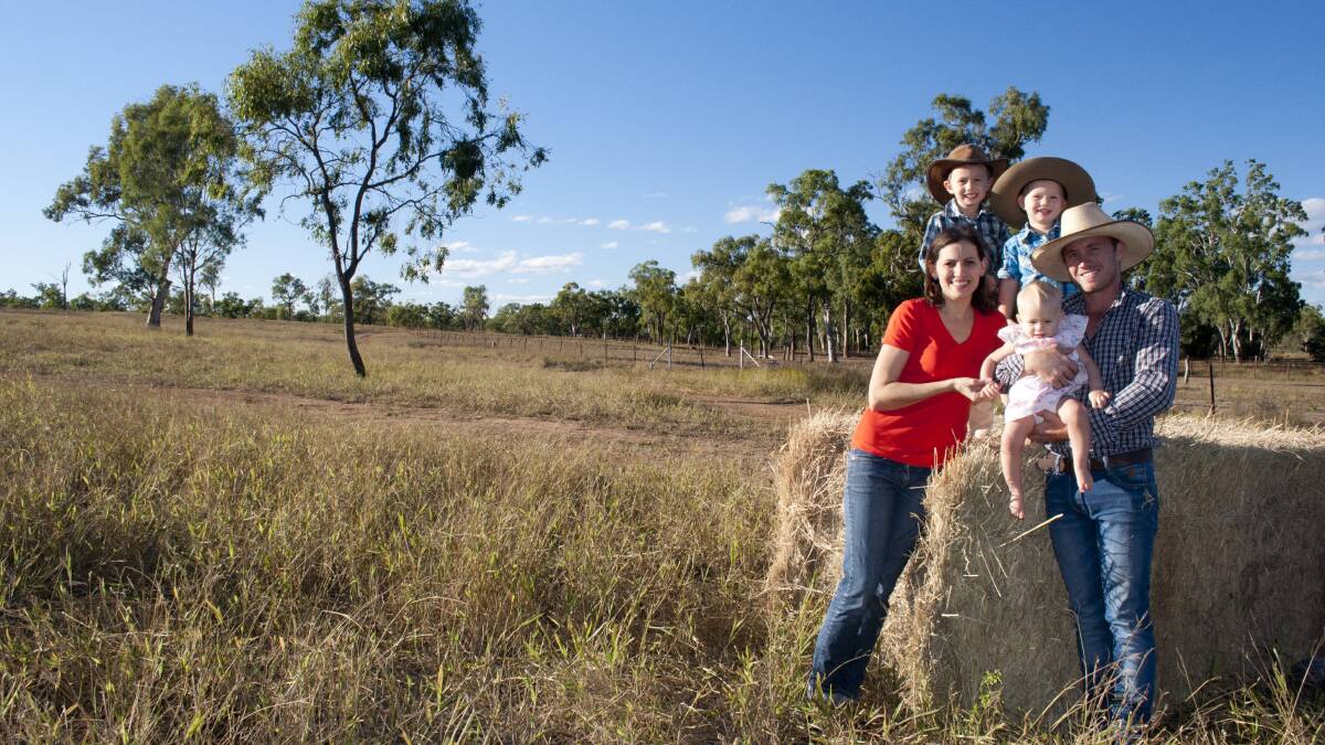 Young innovators: Charters Towers cattle producers Matt and Sonia Bennetto, pictured with their children Louis, Bruno and Elsie in 2016. Matt is encouraging young producers to attend the forum.