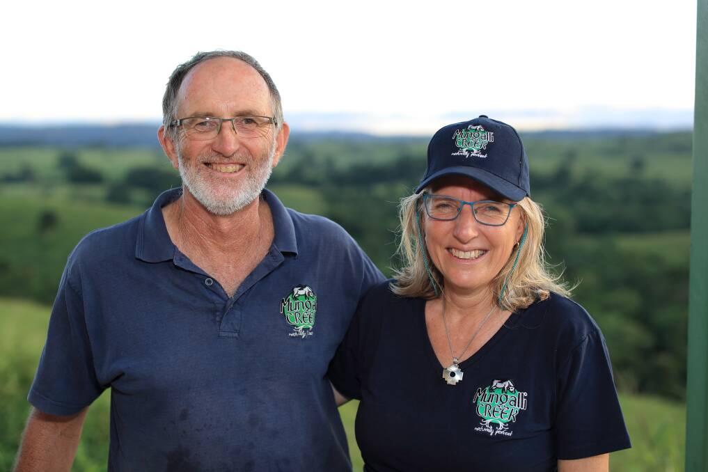 Rob Watson and Michelle Bell-Turner of Mungalli Creek Dairy. They are a finalist in the dairy section for their Mungalli Creek Biodynamic Quark.