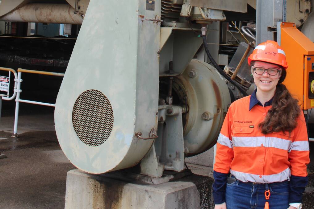 Scholarship recipient Catherine Rogers at Wilmar's Invicta Mill. She is from Mackay and studies at UQ.