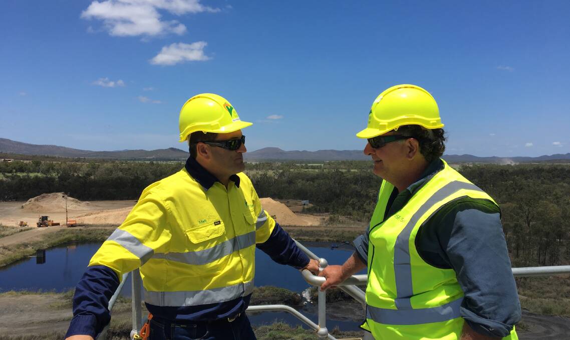 MSF Sugar Tableland Mill Green Energy Power Plant Project Manager Mark Magnanini and Atherton grower John Gallo.