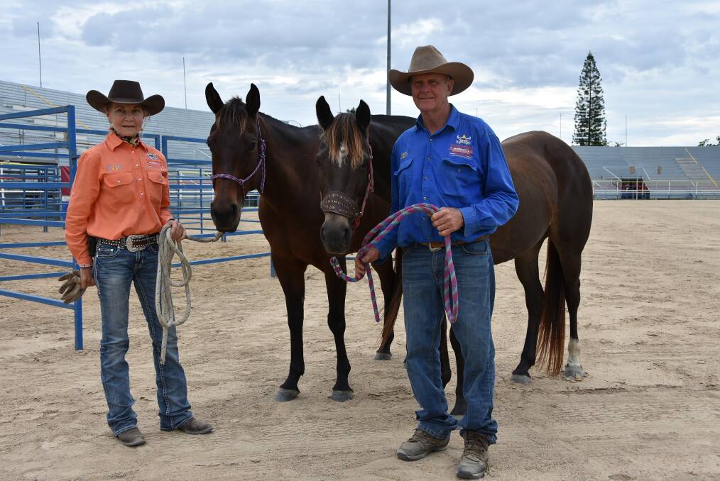 Vicki and Geoff Toomby, with horses Poppy and Dash, gave equine and animal welfare demonstrations at the Rotary FNQ Field Days.