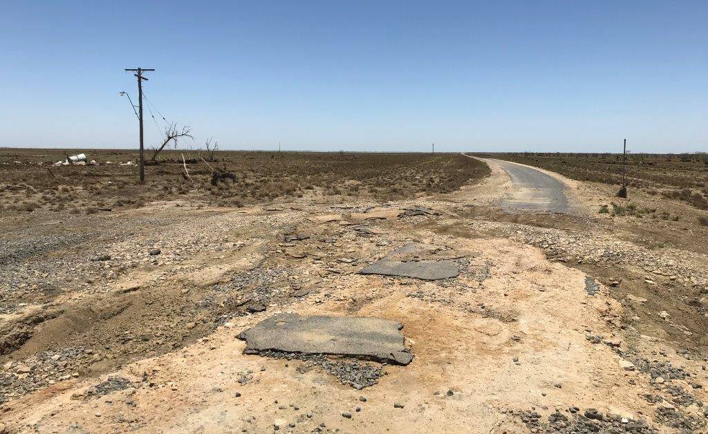 Road confetti: Rural roads extensively damaged during north west floods are being repaired with many roadworks complete in the region. Picture: Queensland Rail. 