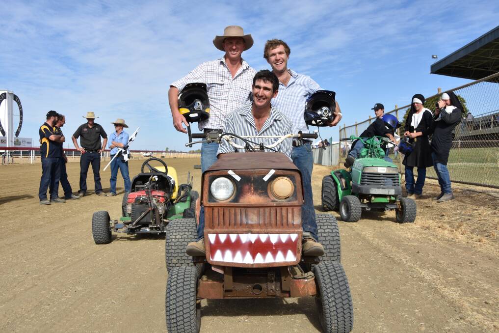 Hughenden’s Jack Stewart-Moore, and Angus and Stuart Propstring of Villadale Station took out the lawn mower race.