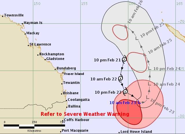 Oma has been downgraded to a low and may bring showers to the north Queensland coast later this week. Image: Bom.