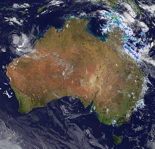 BoM satellite imagery shows plenty of activity in the north.