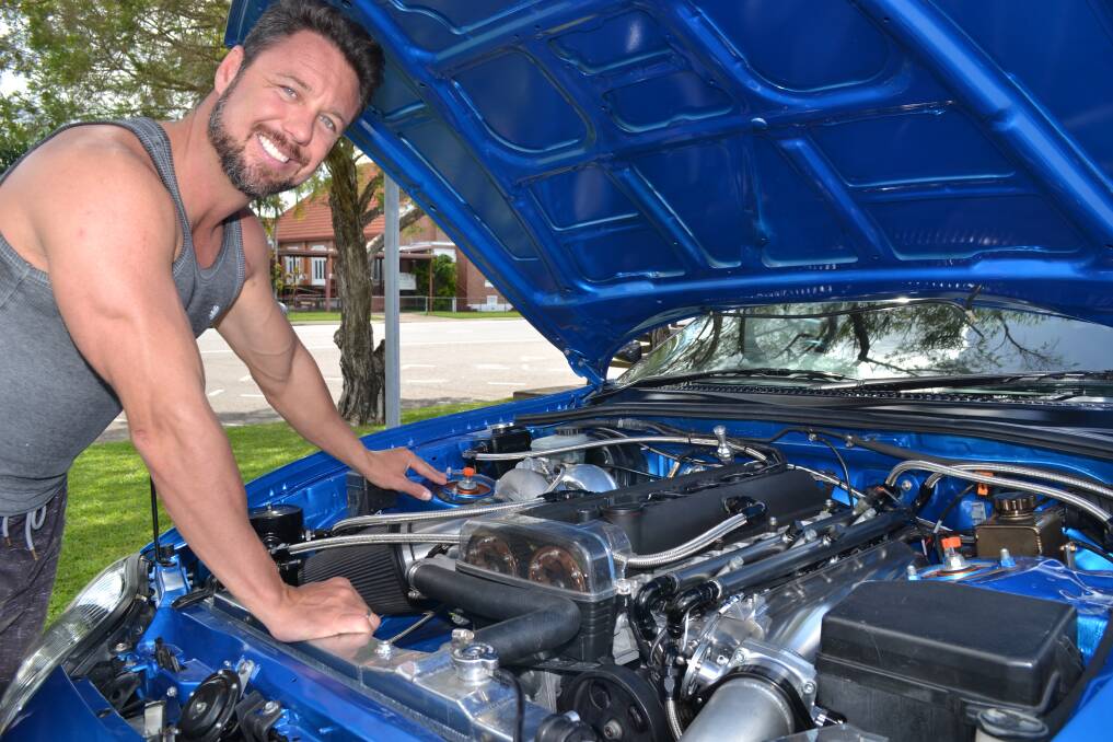 Hinchinbrook MP Nick Dametto with his 900hp custom-built Toyota Supra which he runs on a fuel blend of 85 per cent ethanol.