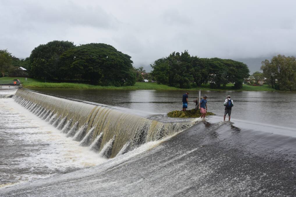 WATER WONDERLAND: Aplin's Weir in Townsville was flowing, much to the delight of local anglers.