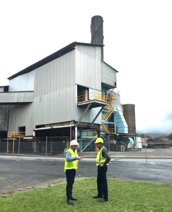 MSF Sugar CEO Mike Barry and former State Treasurer Curtis Pitt discuss the challenges faced by the sugarcane industry at MSF Sugar’s Mulgrave Mill earlier this year.