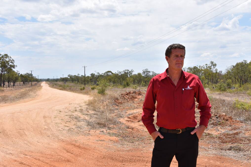 Charters Towers Mayor Frank Beveridge at the site on Stockroute Road.