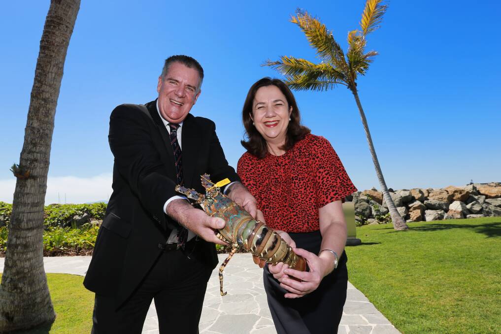 Mark Furner and Annastacia Palaszczuk, who today announced coronavirus restrictions would ease across Queensland.