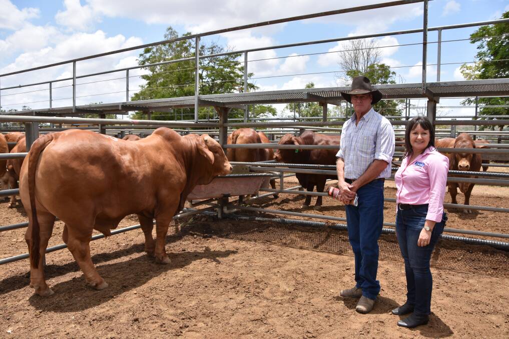SALE TOPPER: Lamont Quicksilver sold to Eric Slack-Smith, of Gladevale Station, Richmond pictured with Sonia Chalk, PVW Partners Executive. Photo: Jessica Johnston.