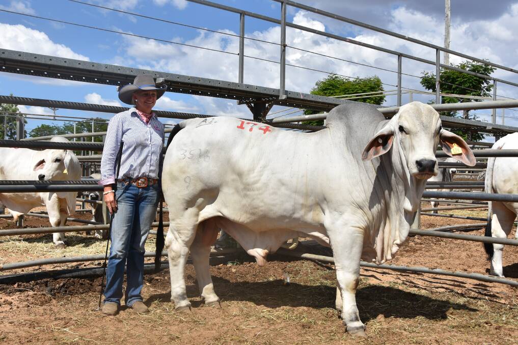 Vendor Amy Olive with Raglan Mr Waco 3516 (P/S), which sold for $50,000. Photo: Ben Harden.