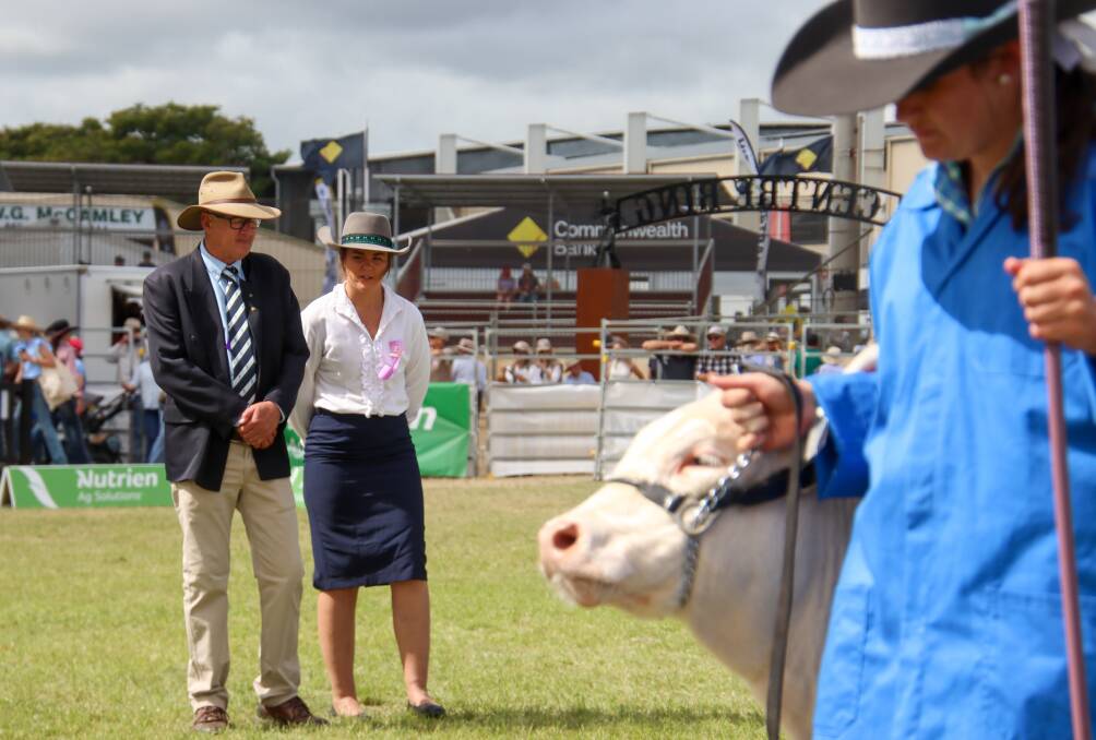 She took the opportunity to learn from judge Peter Collins. Picture: Melanie Groves 