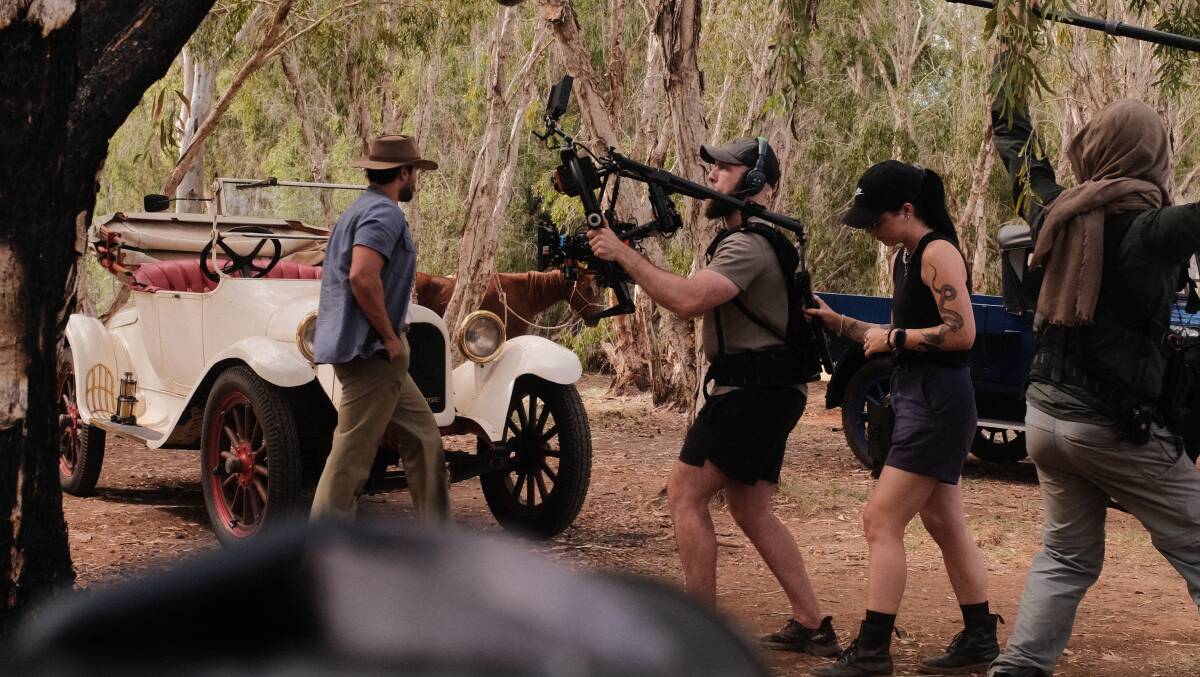 On set in Cloncurry. Picture supplied by Kath Rose 