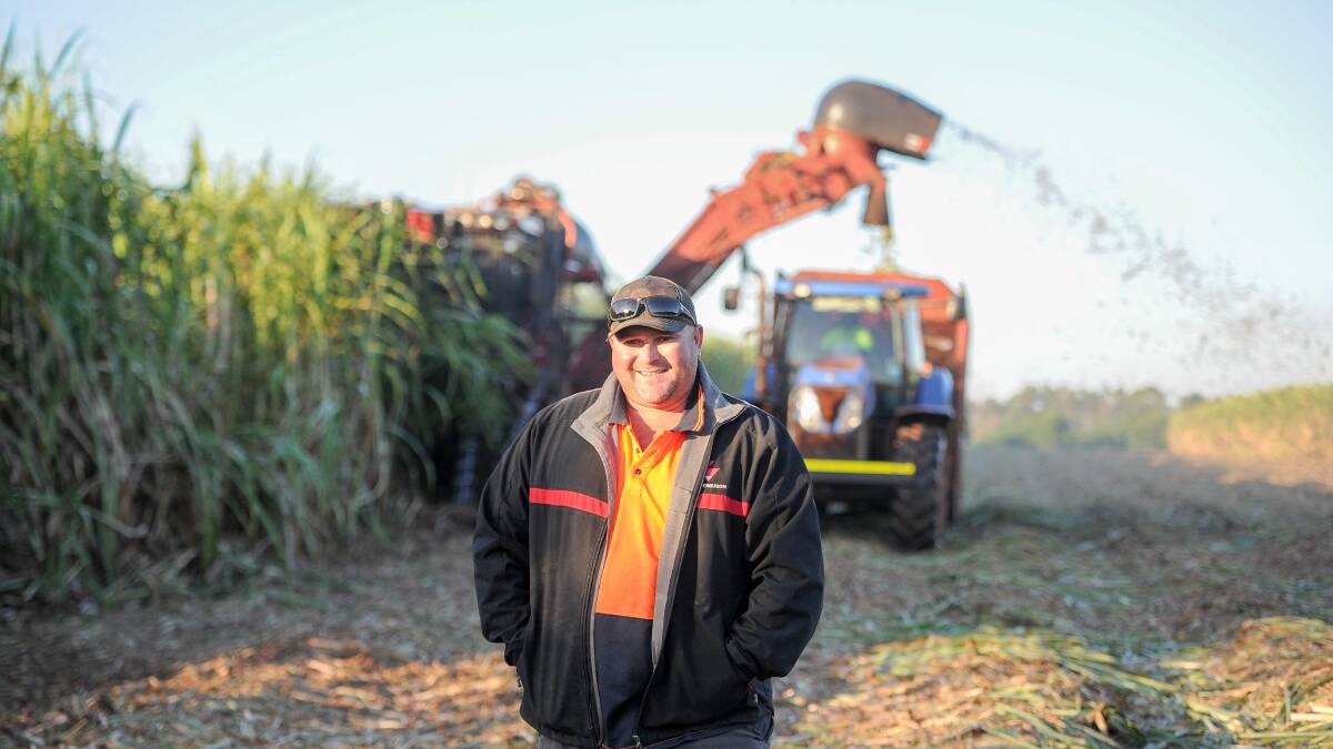 Mitch Russo and his team from North Side Harvesting in action on a Childers farm. Pictures: Lucy Kinbacher 