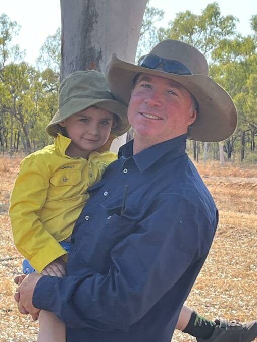 Kirby Smith and his son Connor from Springhill, Torrens Creek says active involvement with neighbouring properties has changed the way his family manage their beef operation.